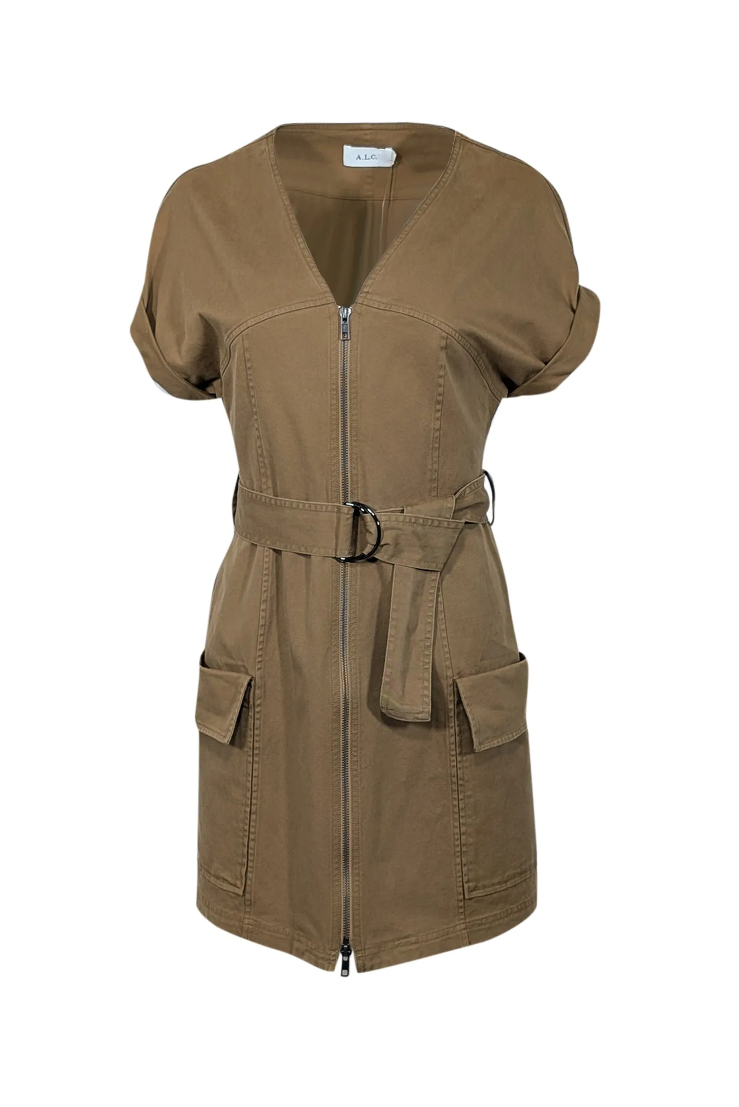 A.L.C. - Light Brown Twill Shift Dress Sz 8