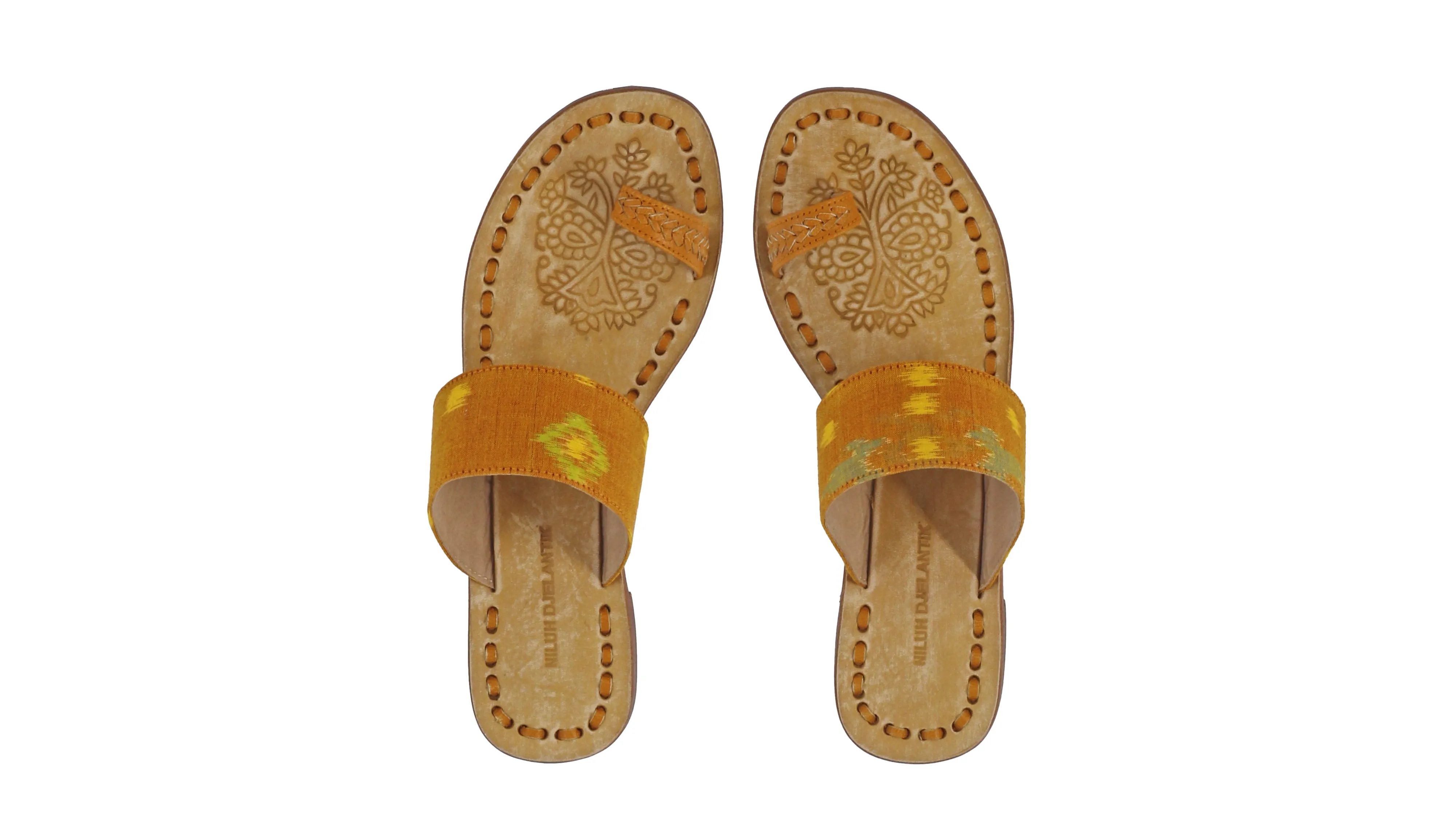 Arini 20mm Flat - Camel & Golden Wajik Endek