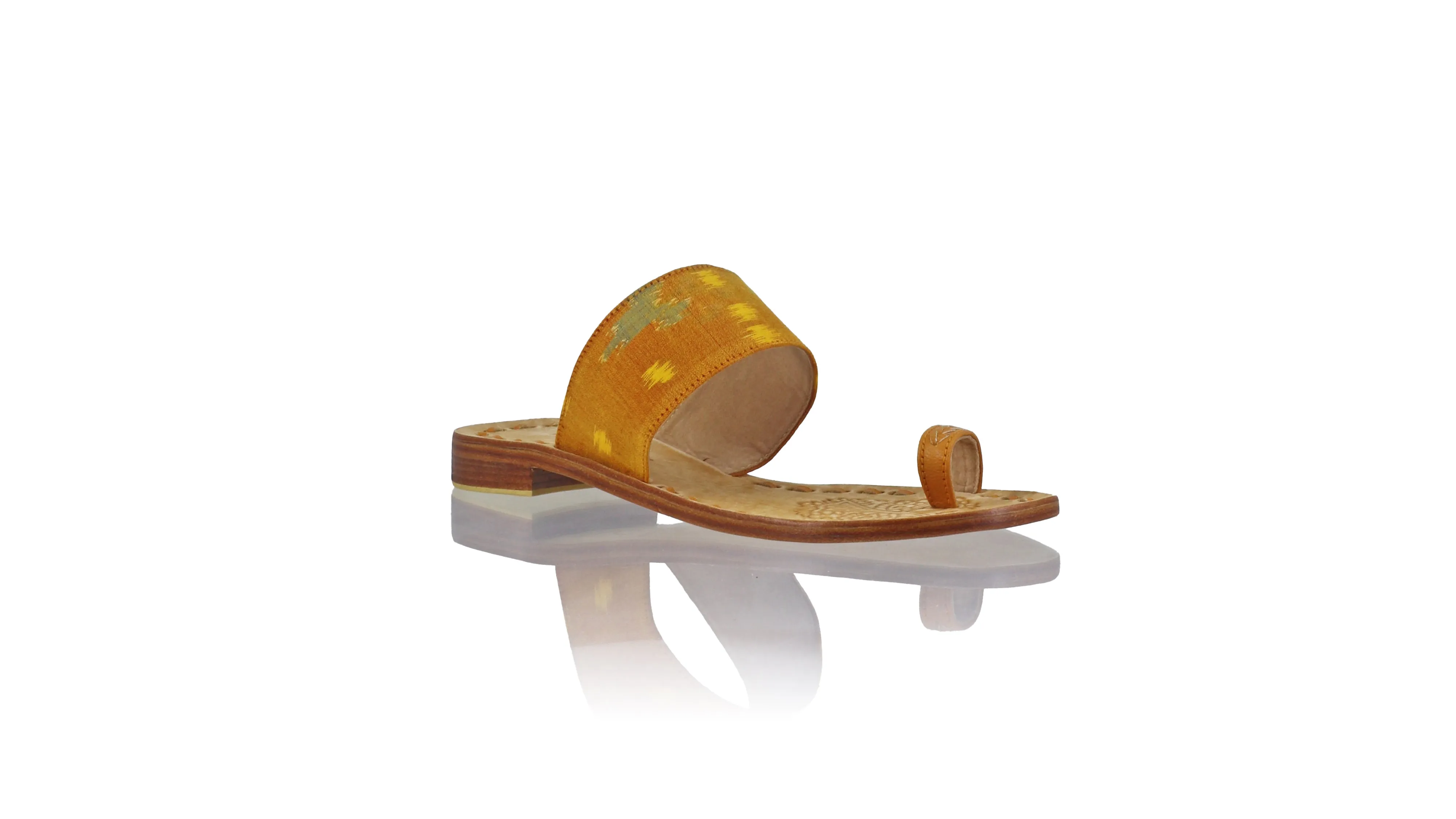 Arini 20mm Flat - Camel & Golden Wajik Endek