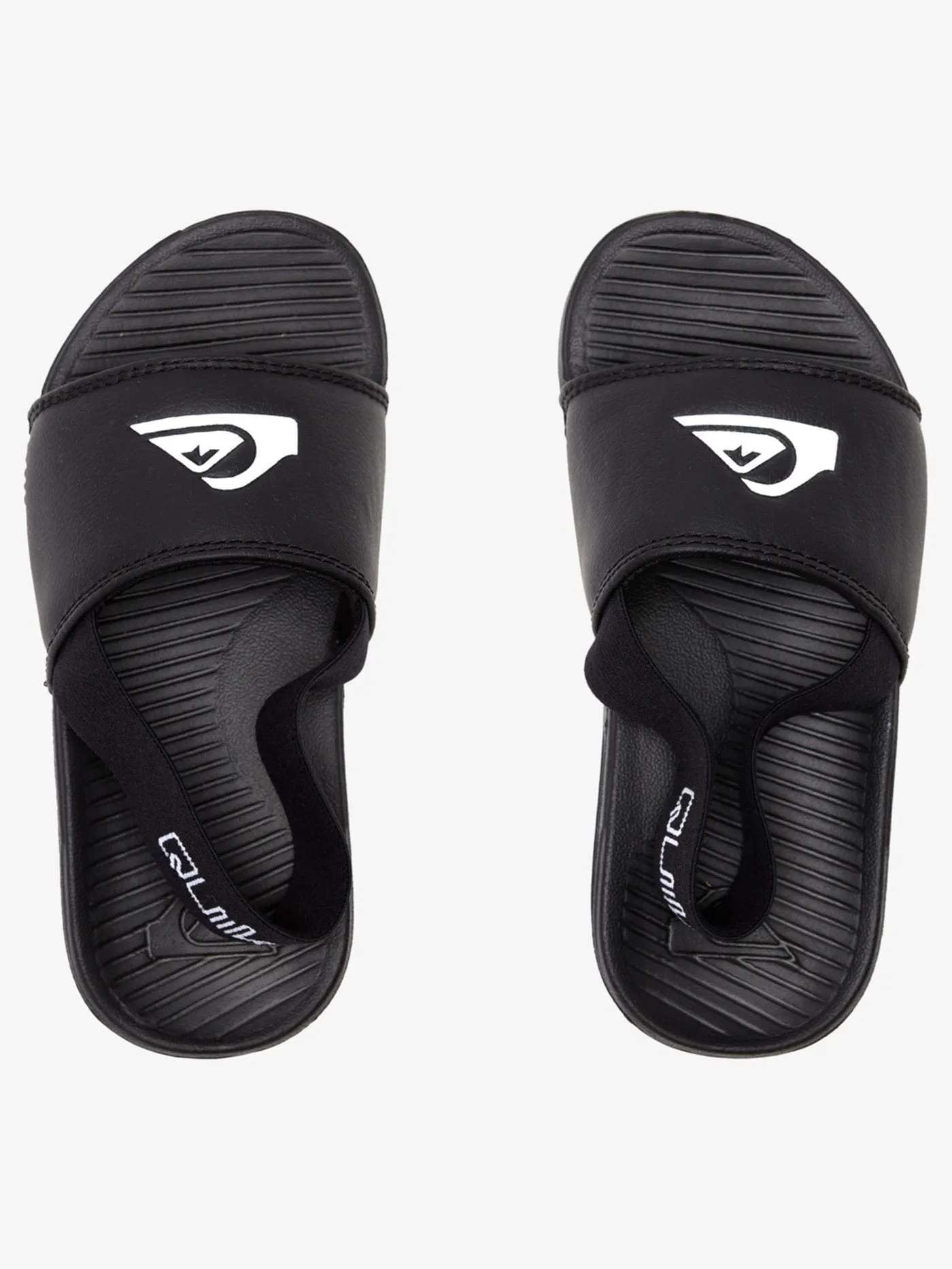 Bright Coast Strapped Black/White/Black Sandals (Little Kids)