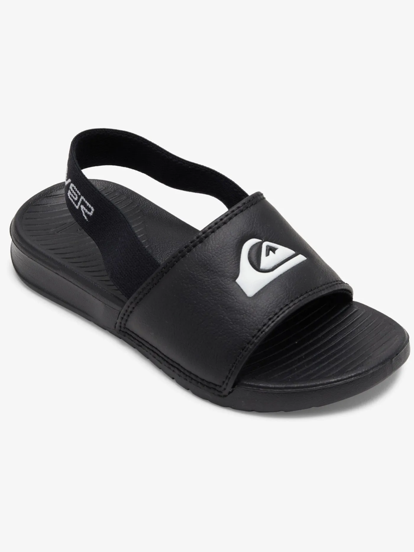 Bright Coast Strapped Black/White/Black Sandals (Little Kids)