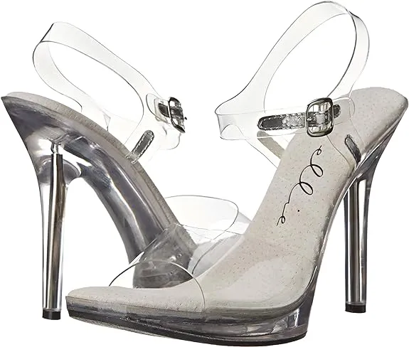 Brook-502 Clear 5" Heel Sandals