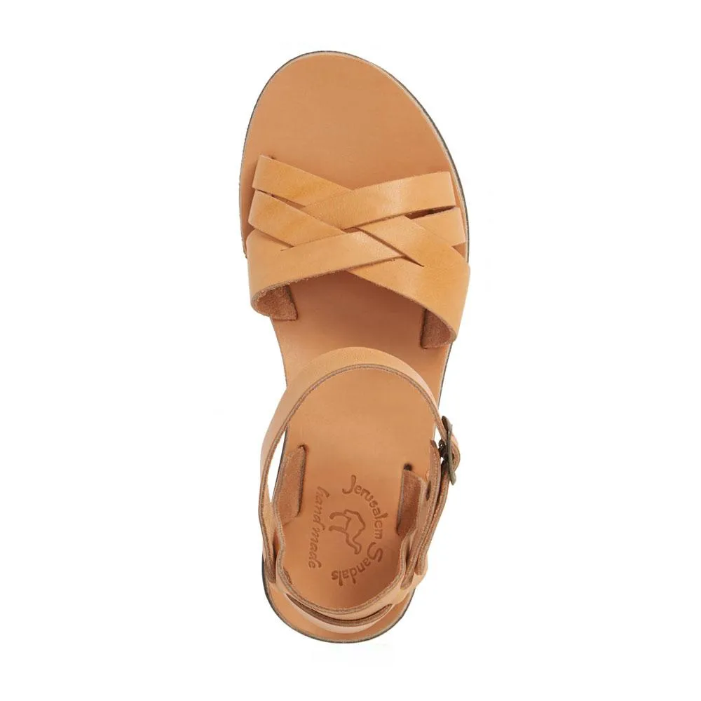 Chloe - Leather Adjustable Sandal | Tan