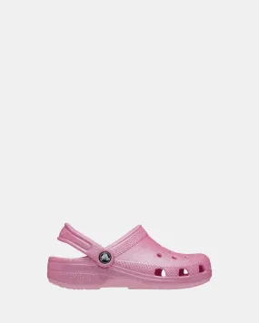 Classic Glitter Clog Infant Pink Tweed Glitter