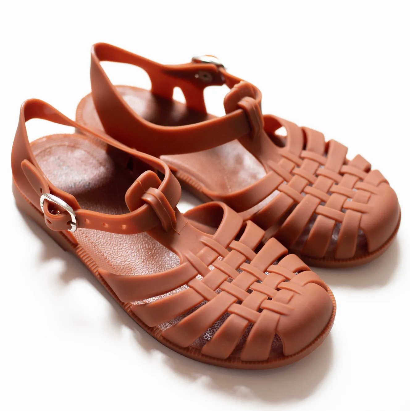 Classic Plastic-free Jelly Sandals | Rust Color