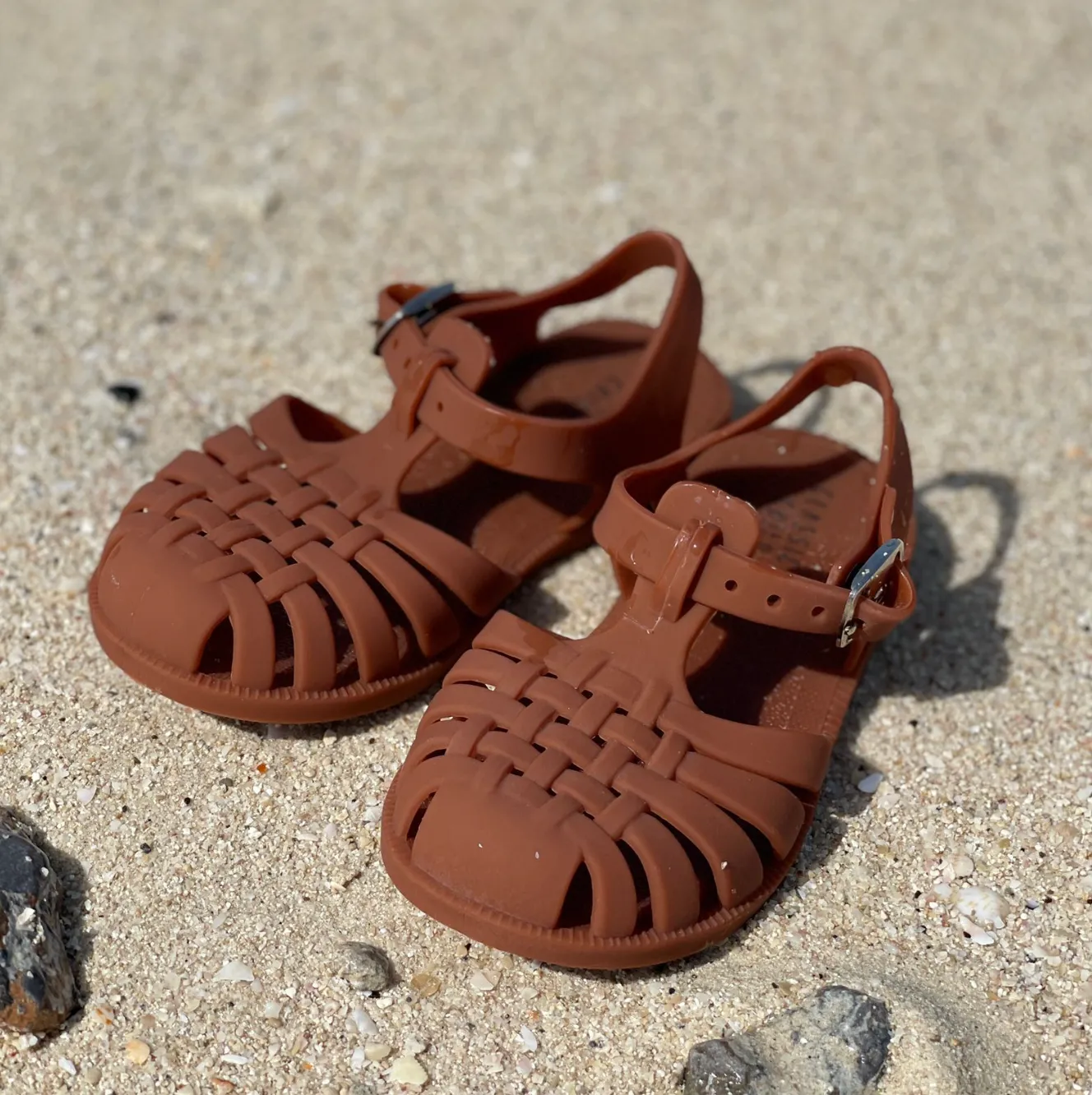 Classic Plastic-free Jelly Sandals | Rust Color