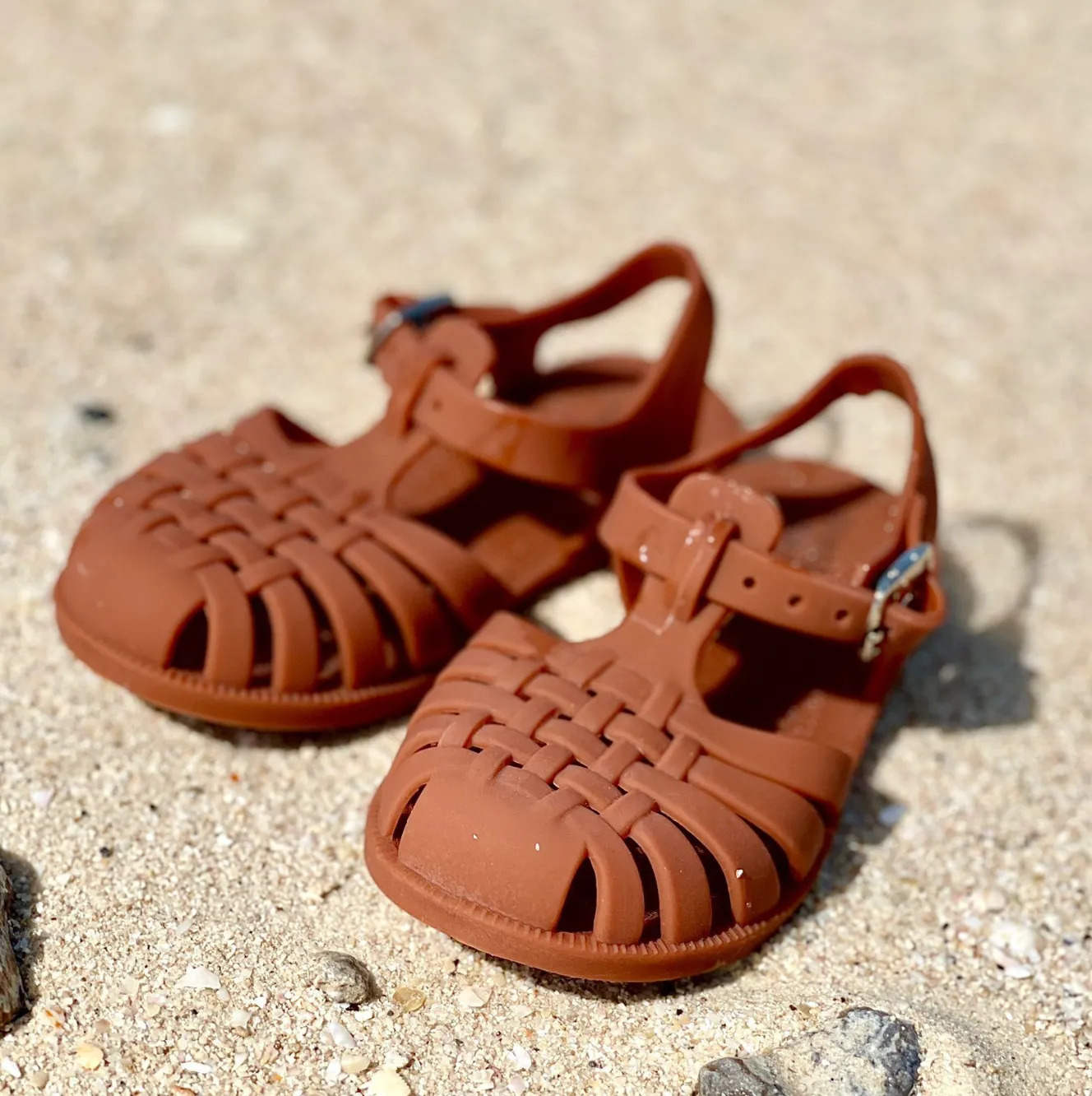 Classic Plastic-free Jelly Sandals | Rust Color