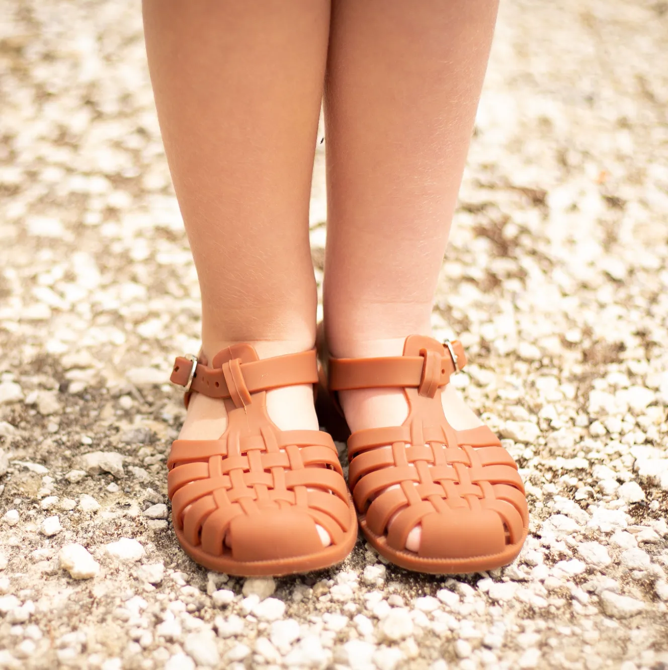 Classic Plastic-free Jelly Sandals | Rust Color