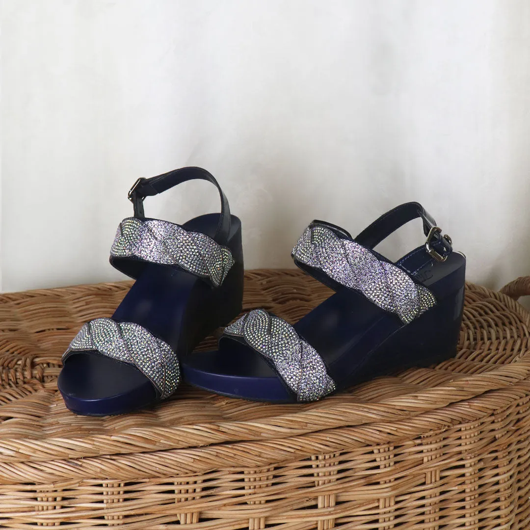 [EXTRA 20% off at cart] Diamond Braided Slingback Wedges