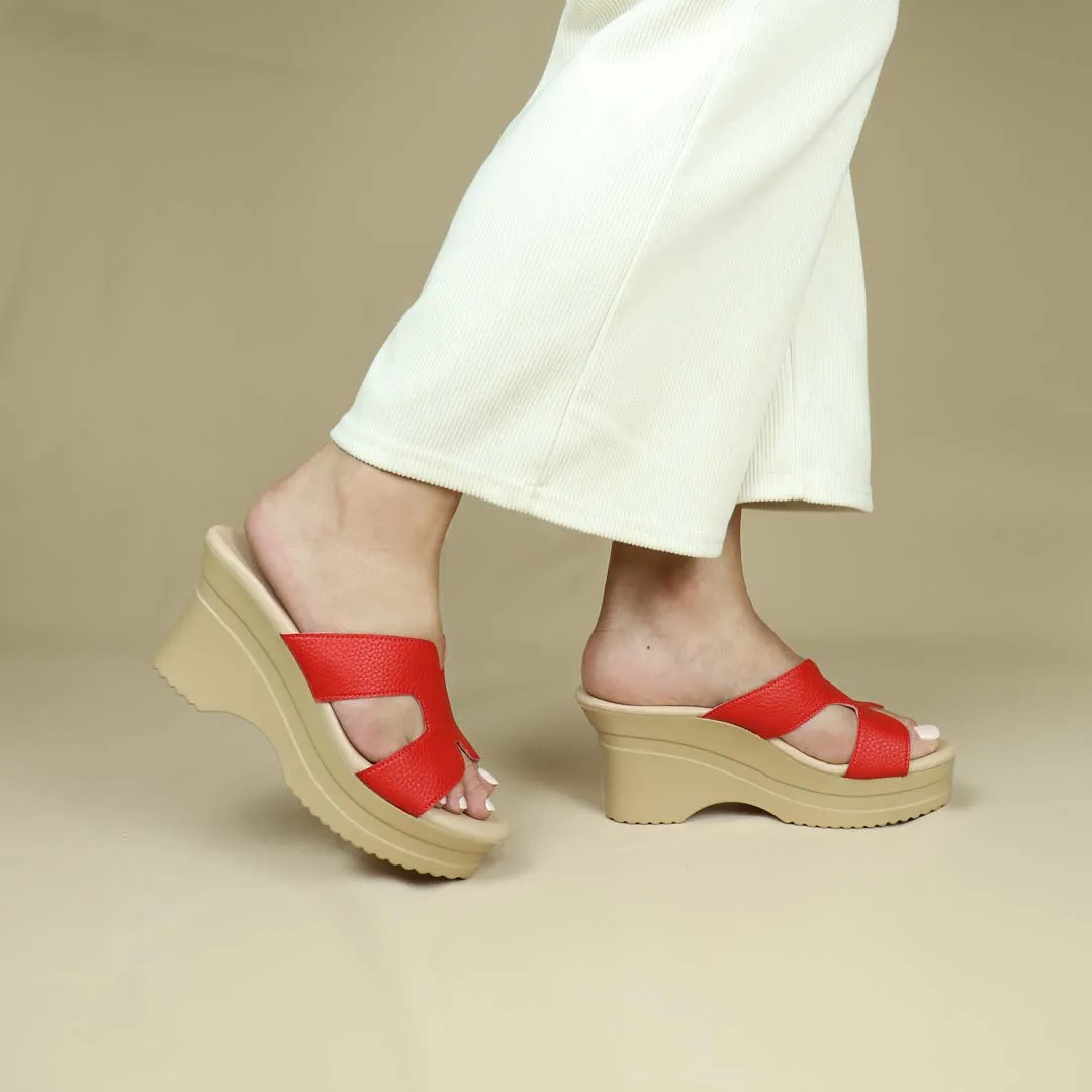 [EXTRA 20% off at cart] Pebble Lychee H-strap Cushioned Heels