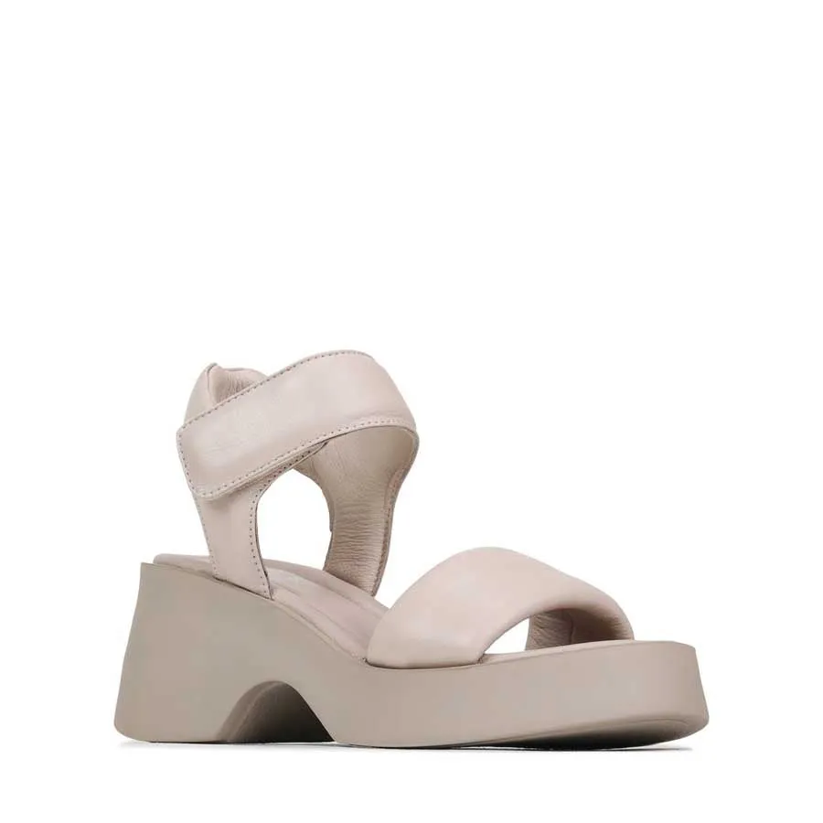 FLORINA LEATHER CHUNKY WEDGE SANDALS