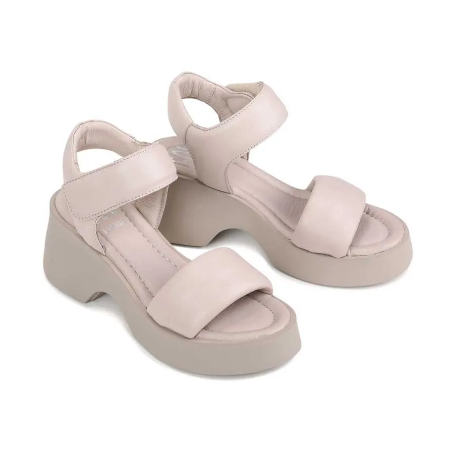 FLORINA LEATHER CHUNKY WEDGE SANDALS