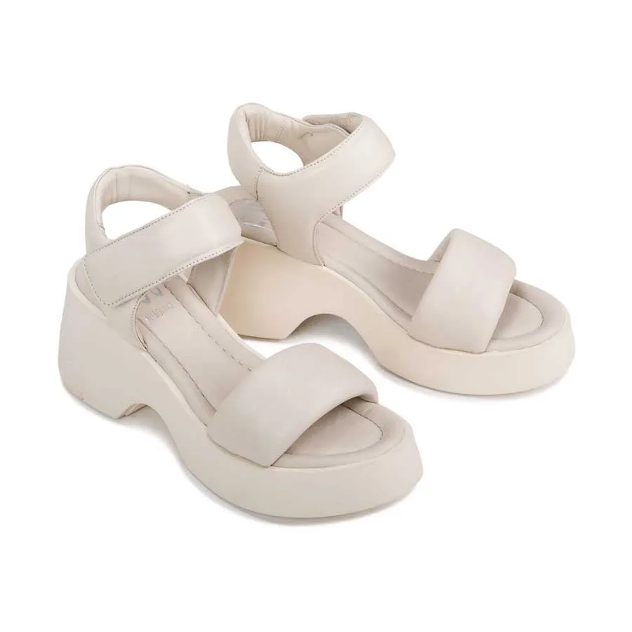 FLORINA LEATHER CHUNKY WEDGE SANDALS