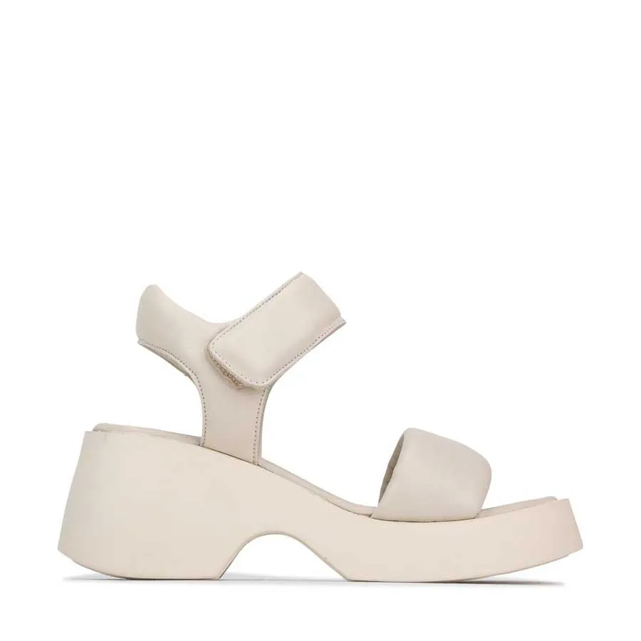 FLORINA LEATHER CHUNKY WEDGE SANDALS