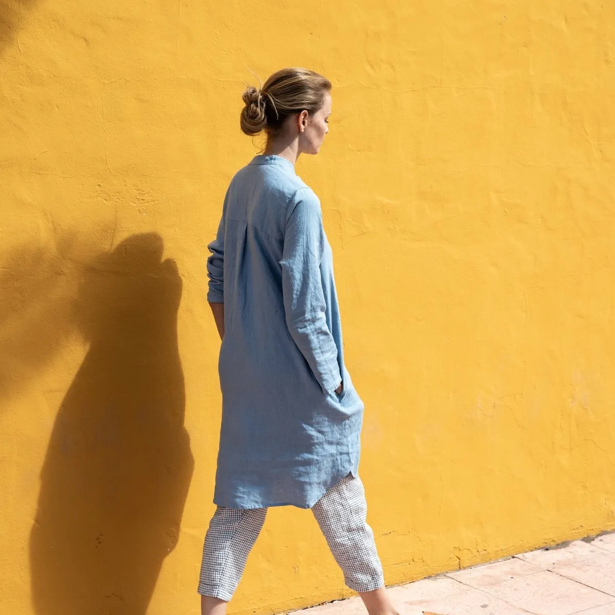 FRENCH BOYFRIEND linen Shirt-Dress