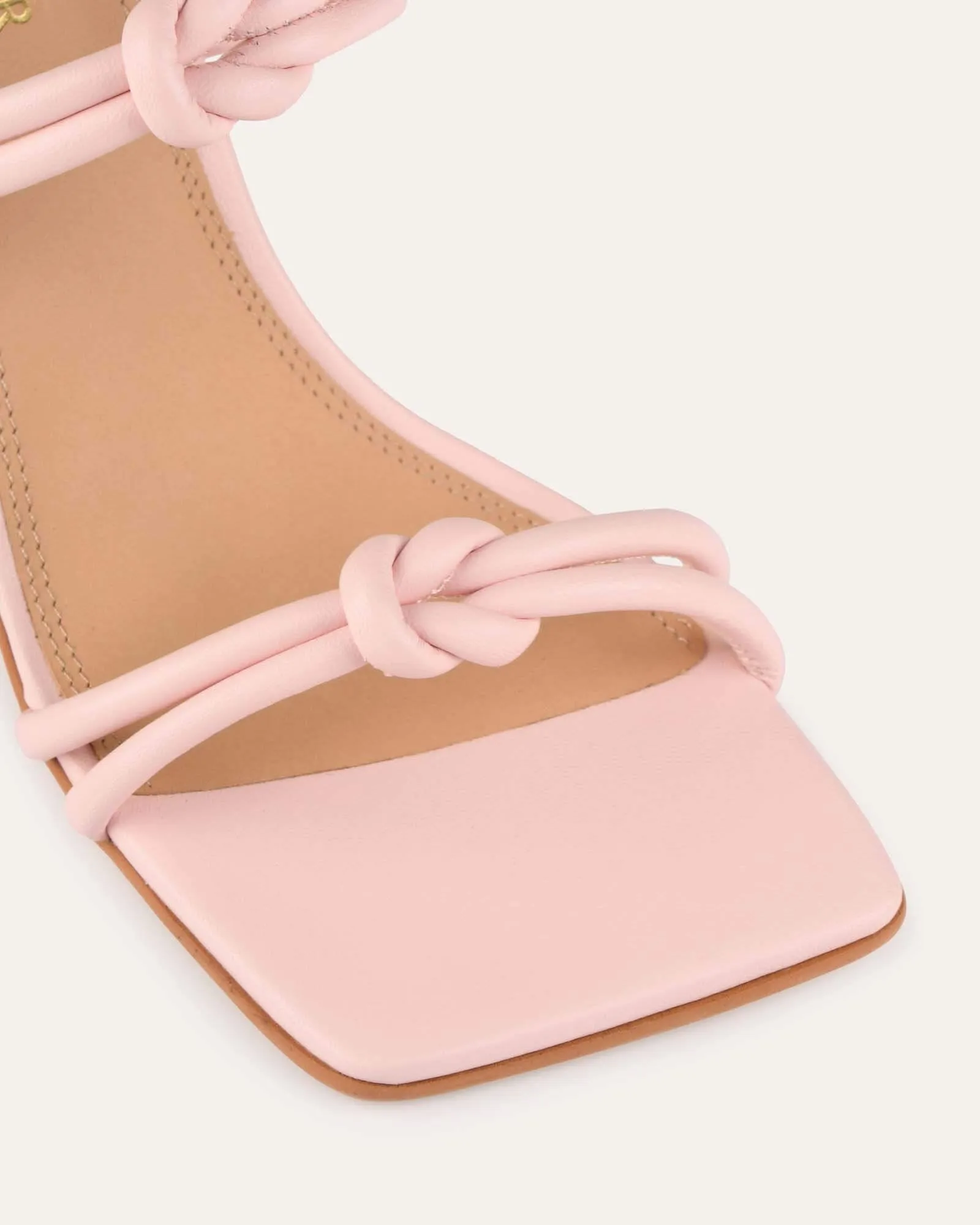 HARLOW HIGH HEEL SANDALS SOFT PINK LEATHER