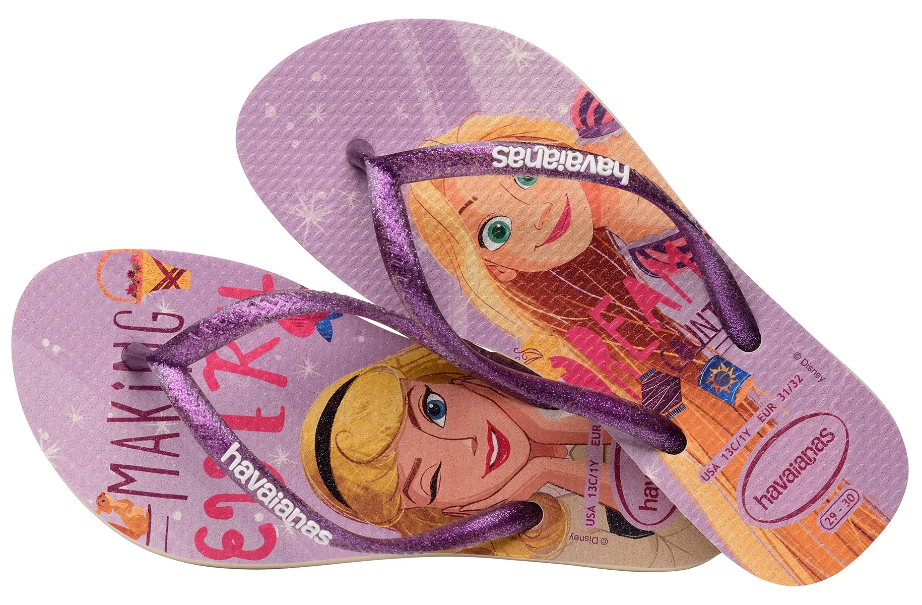 Havaianas Slim Princess In Purple For Kids