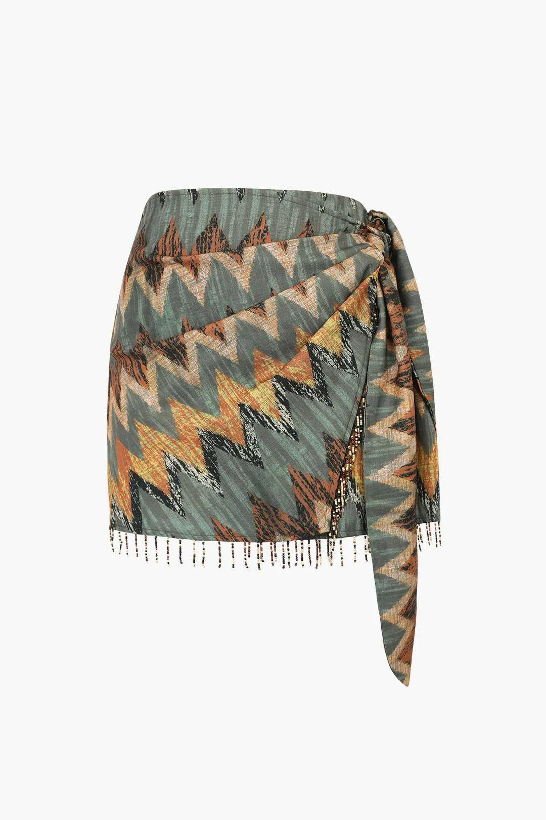 Ida – Unique design – Printed knot mini skirt