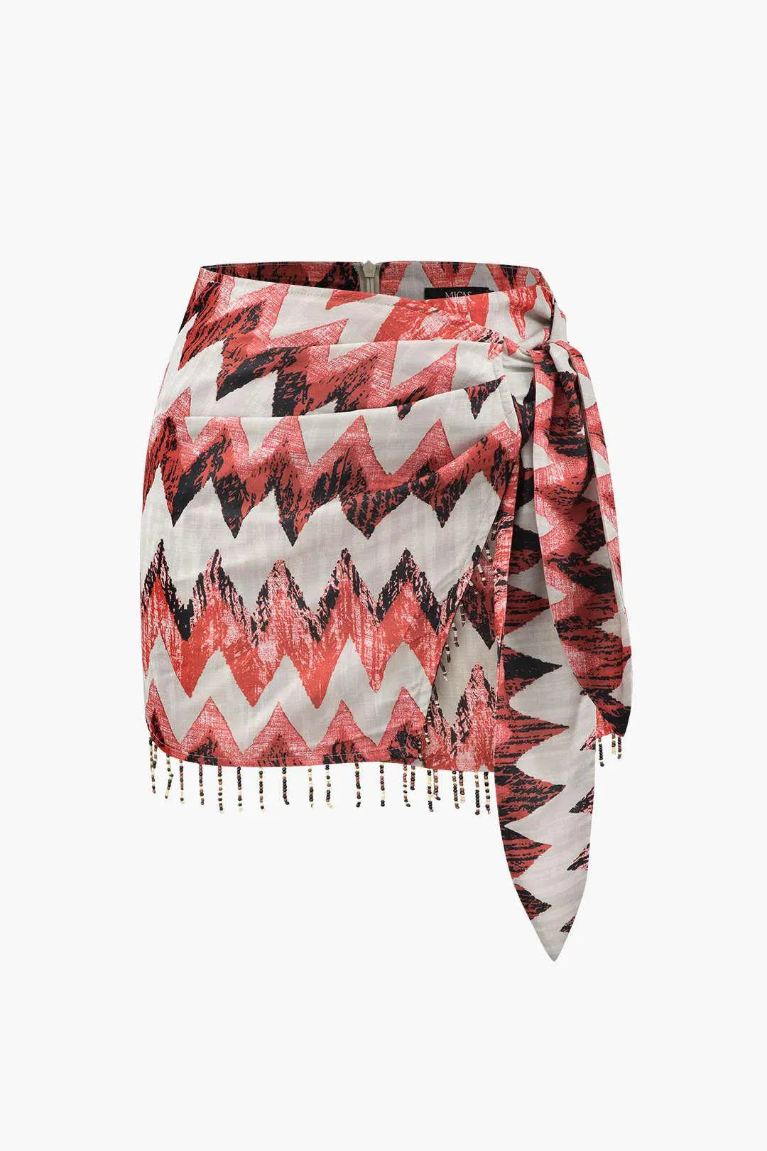 Ida – Unique design – Printed knot mini skirt