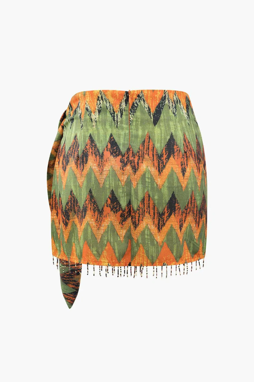 Ida – Unique design – Printed knot mini skirt