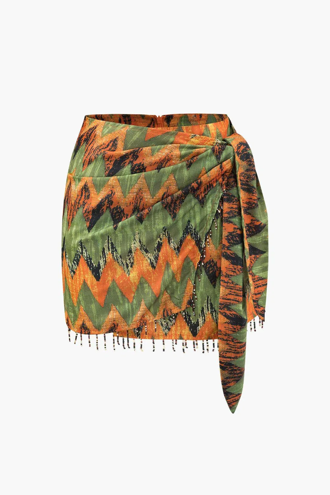 Ida – Unique design – Printed knot mini skirt