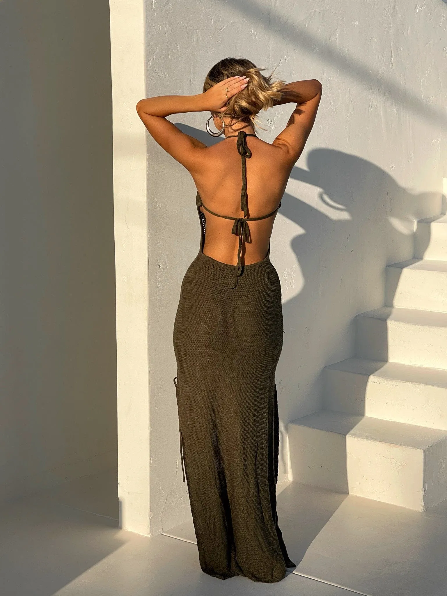 ISRA MAXI DRESS KHAKI