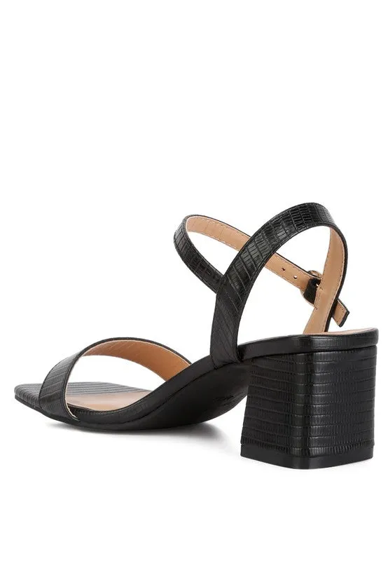 Keeyana Minimalist Block Heel Sandals