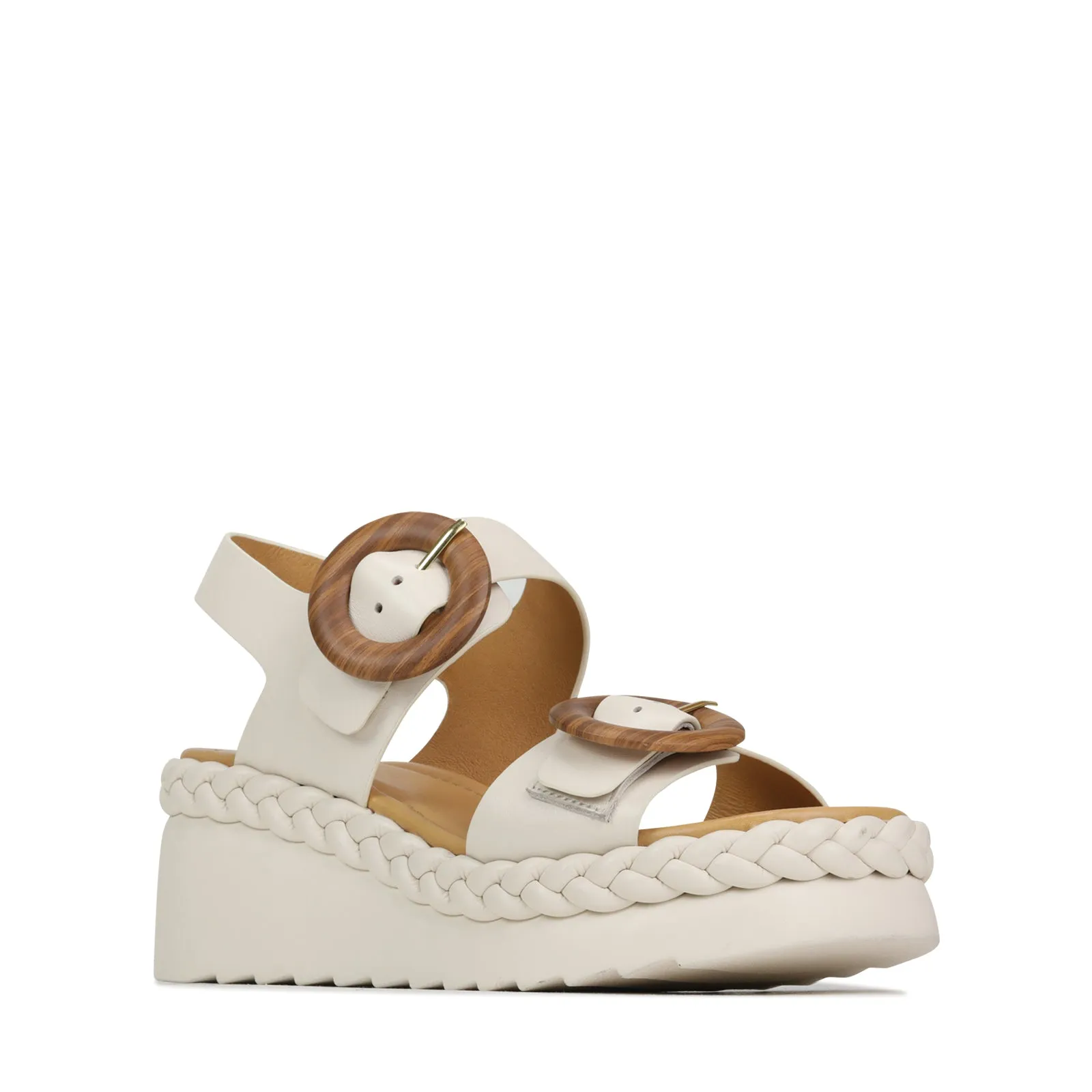 MENORCA LEATHER WEDGE SANDALS