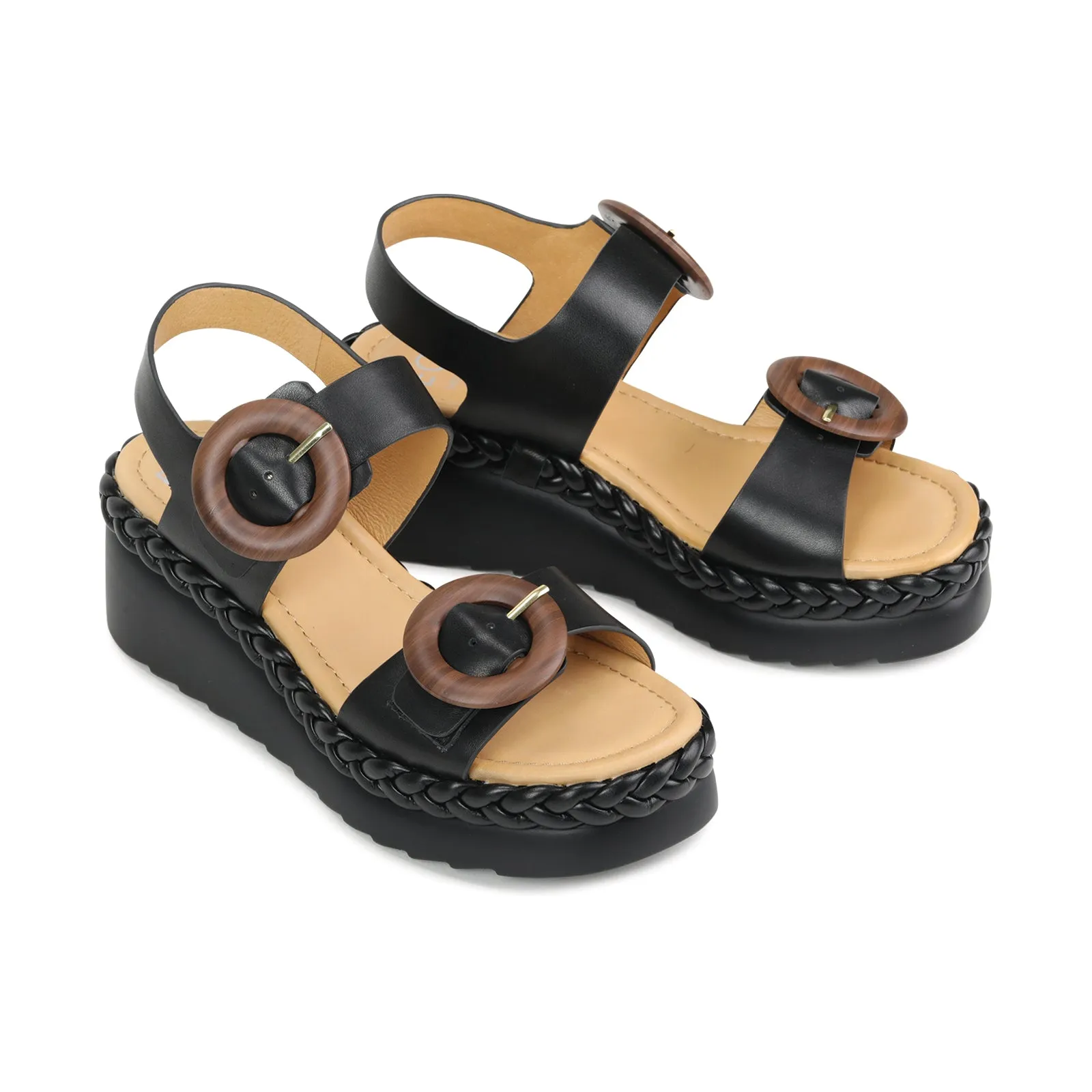 MENORCA LEATHER WEDGE SANDALS