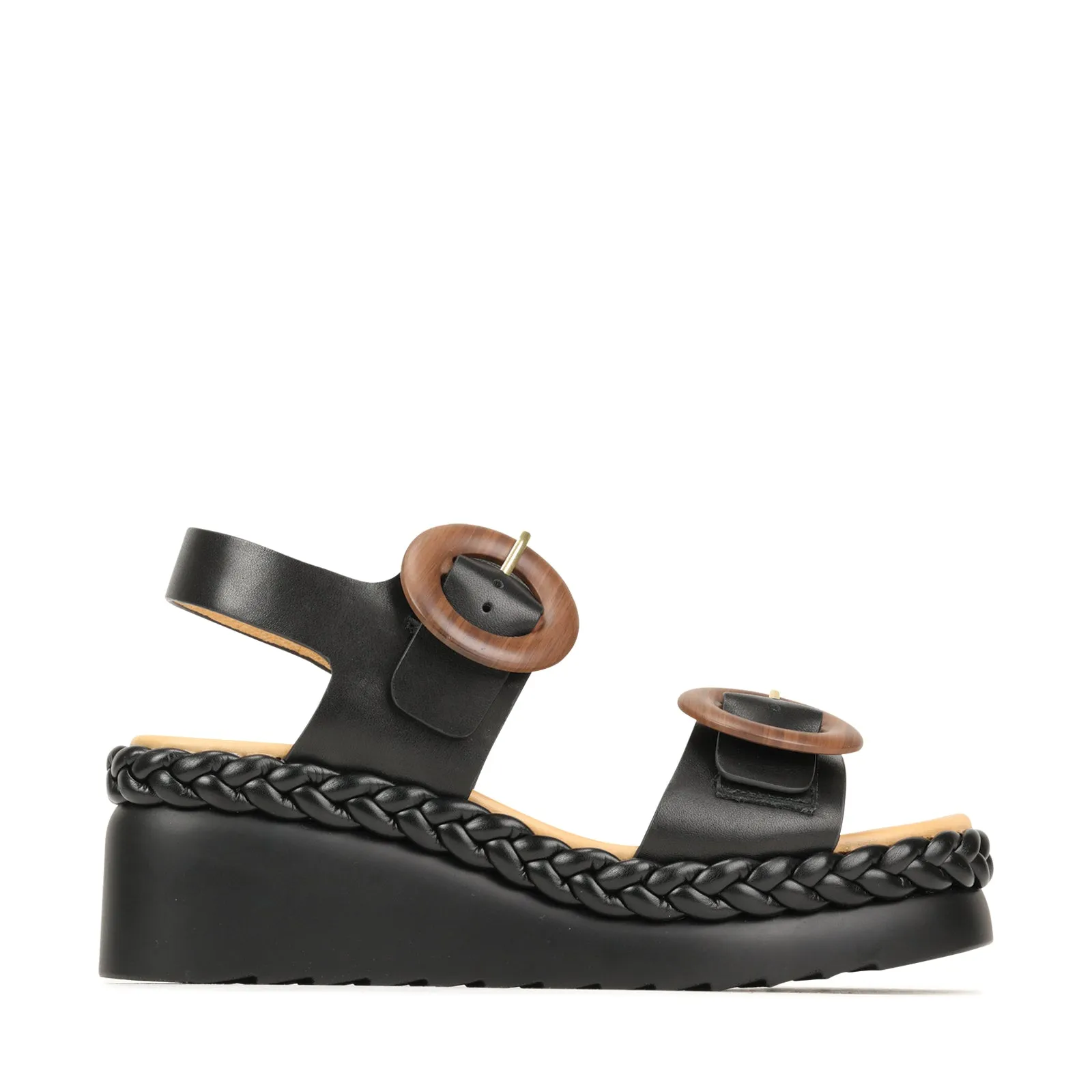 MENORCA LEATHER WEDGE SANDALS