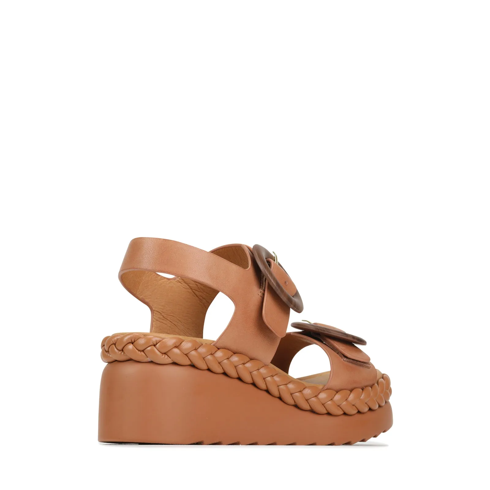 MENORCA LEATHER WEDGE SANDALS