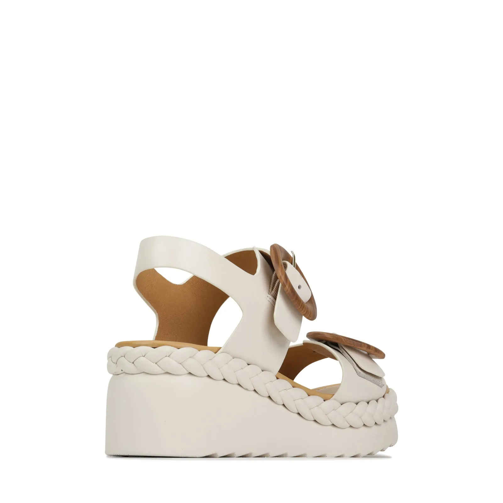 MENORCA LEATHER WEDGE SANDALS