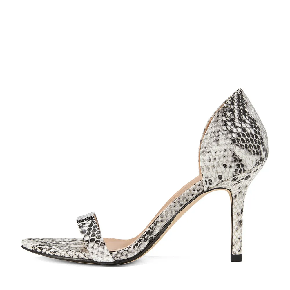 Mimi Snake Print White/Black