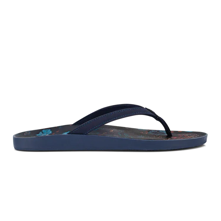 Olukai Women's Puawe Flip Flop - Midnight Navy/Barrier Reef 20498-MZRF