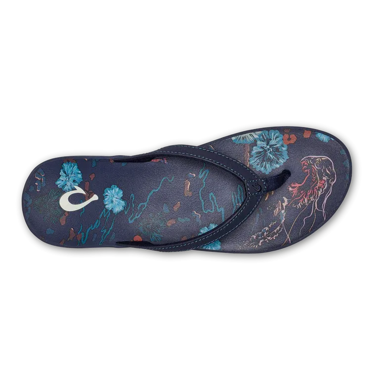 Olukai Women's Puawe Flip Flop - Midnight Navy/Barrier Reef 20498-MZRF