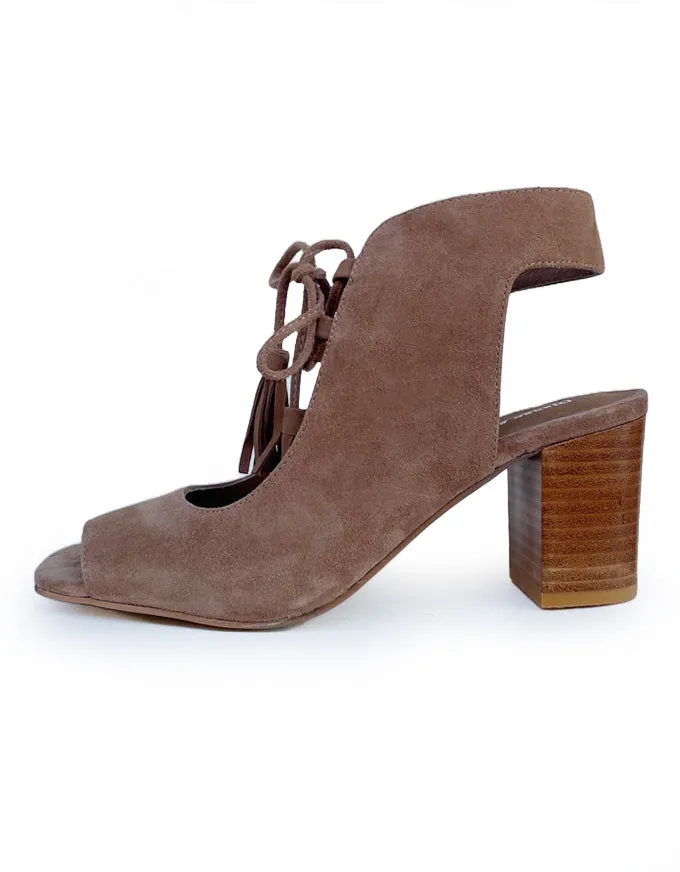 Phenix Heels Light Choc Suede