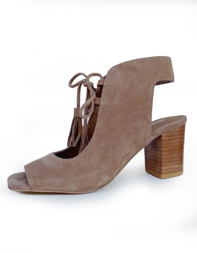 Phenix Heels Light Choc Suede