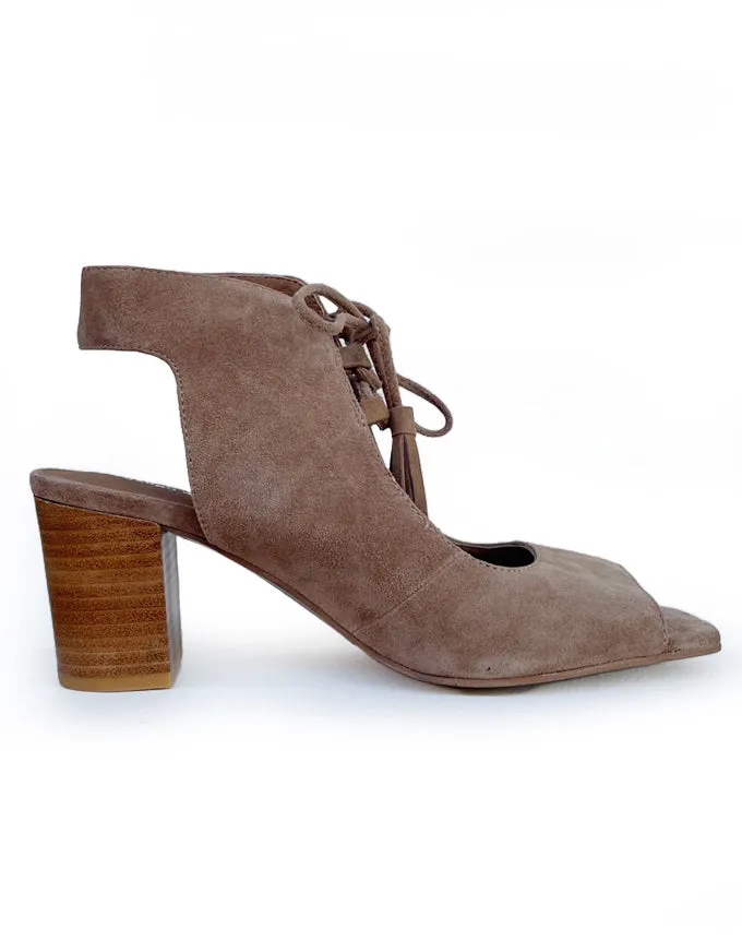 Phenix Heels Light Choc Suede