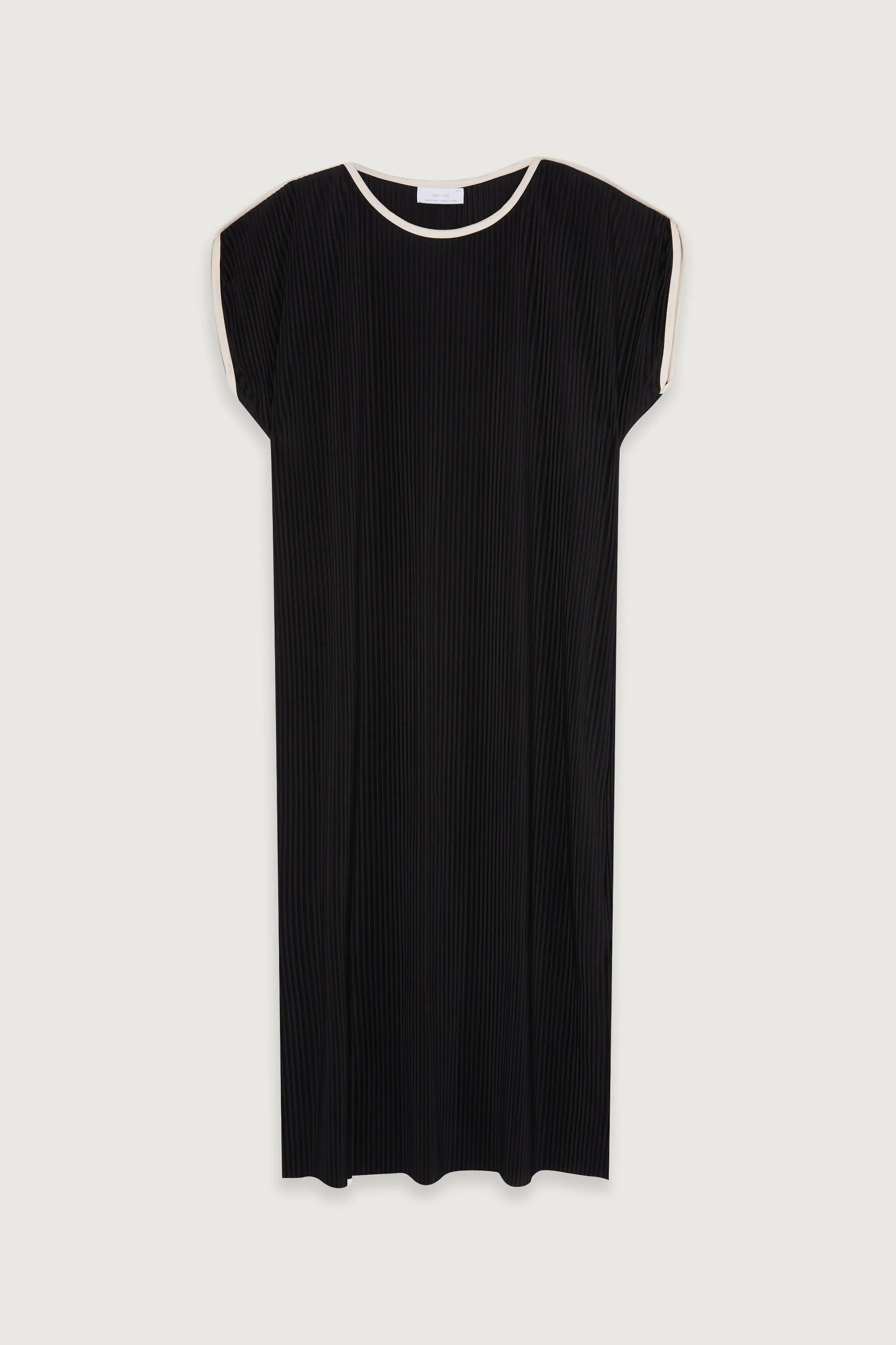 RIBBED CONTRAST TRIM DRESS