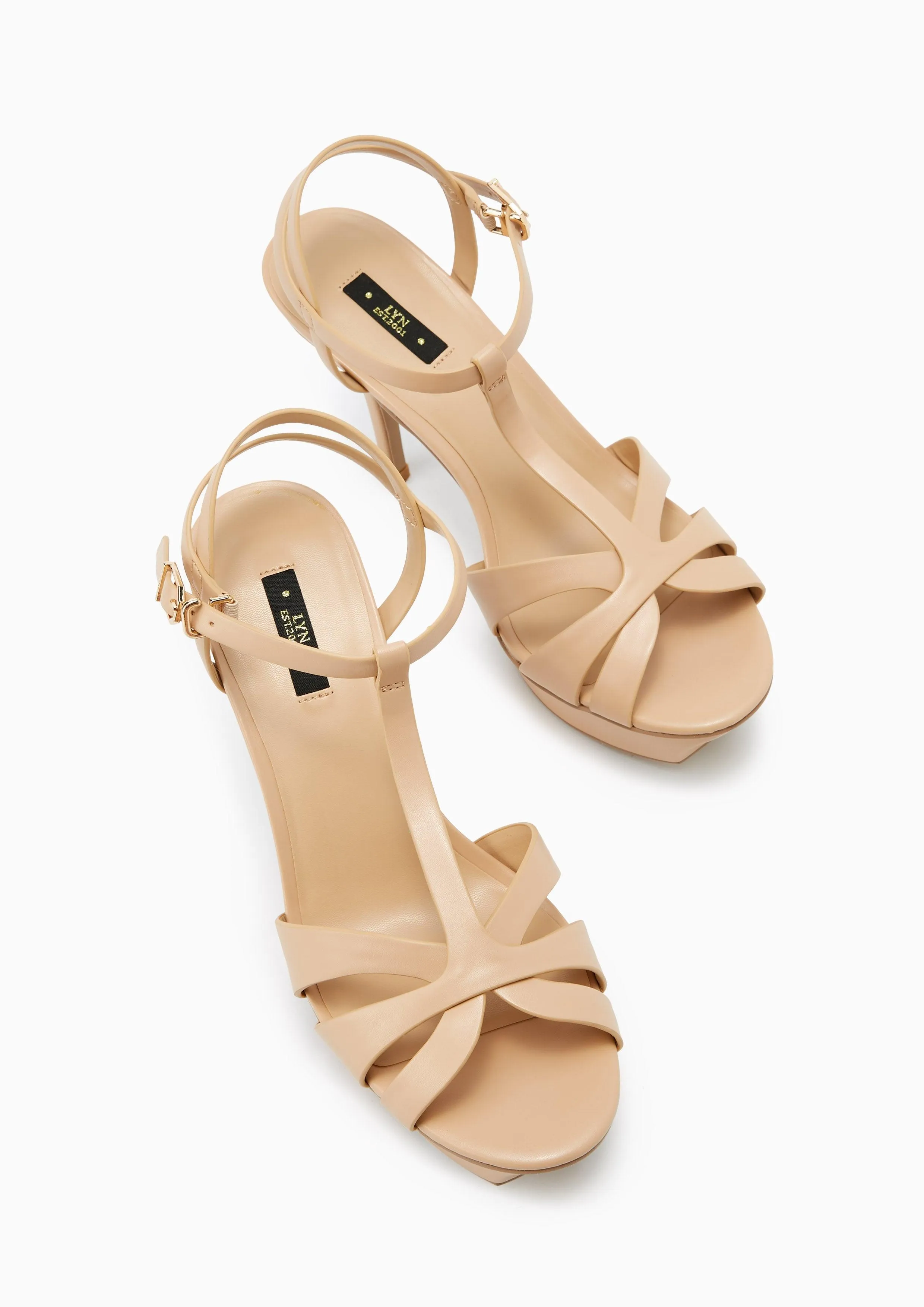 Sabella Soft Platform Heels Beige