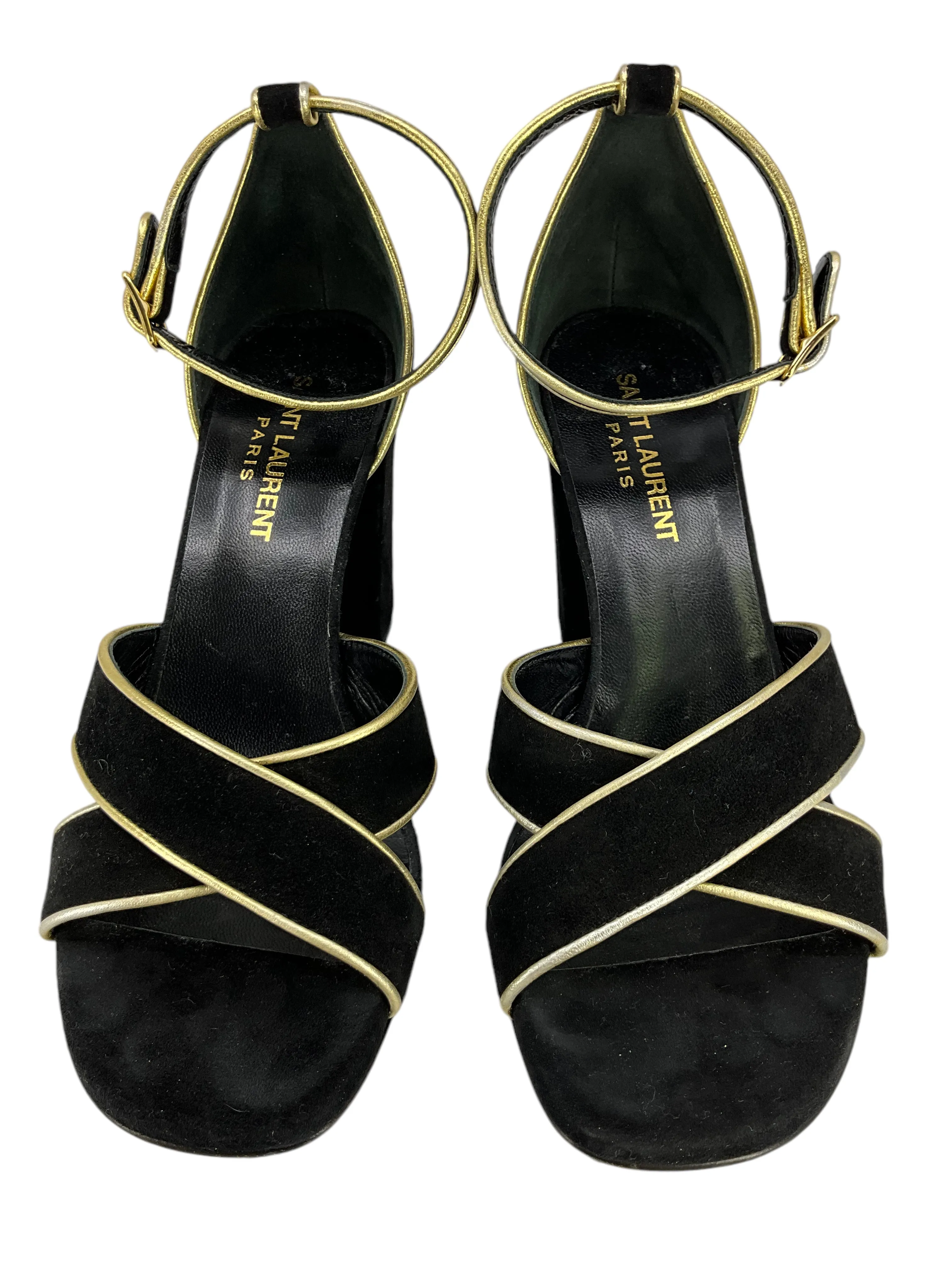 Saint Laurent Babies Suede Ankle Strap Sandals Size 7