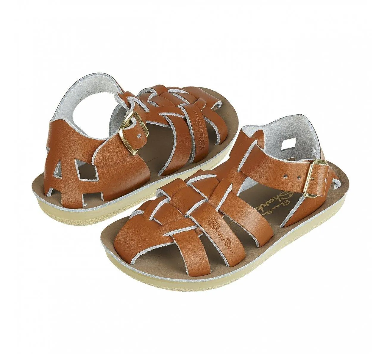 Salt-Water Sandals Shark Swimmer Tan