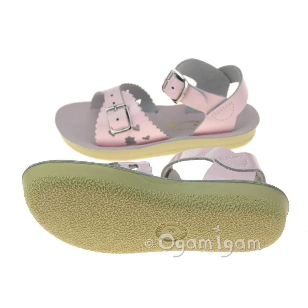 Salt-Water Sweetheart Girls Shiny Pink Sandal