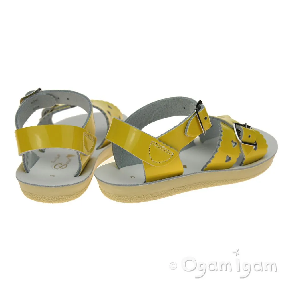 Salt-Water Sweetheart Girls Yellow Patent Sandal