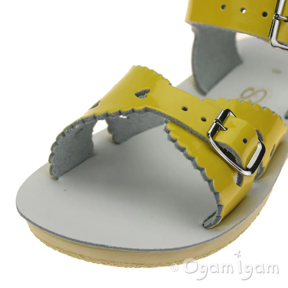 Salt-Water Sweetheart Girls Yellow Patent Sandal