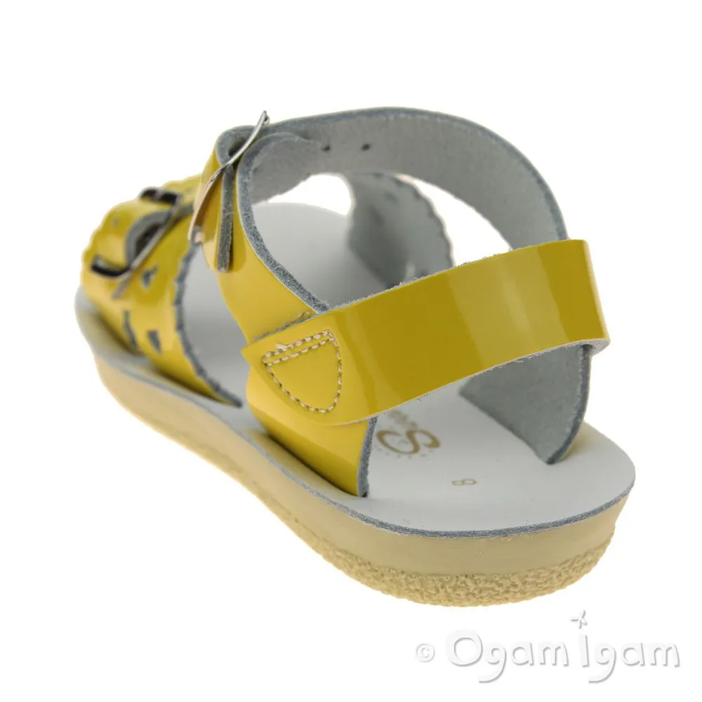 Salt-Water Sweetheart Girls Yellow Patent Sandal