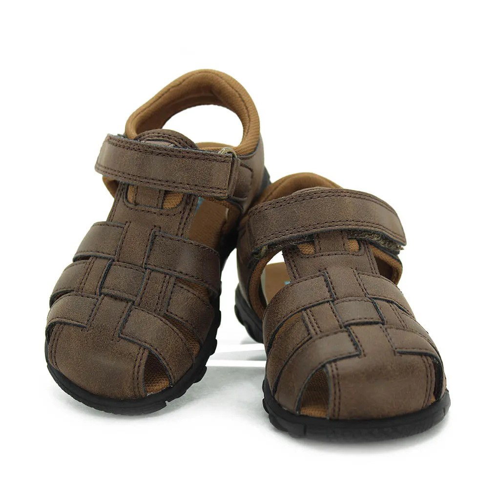 Scott David Felix Sandals Brown Walker Toddler Boys - Kids Shoes