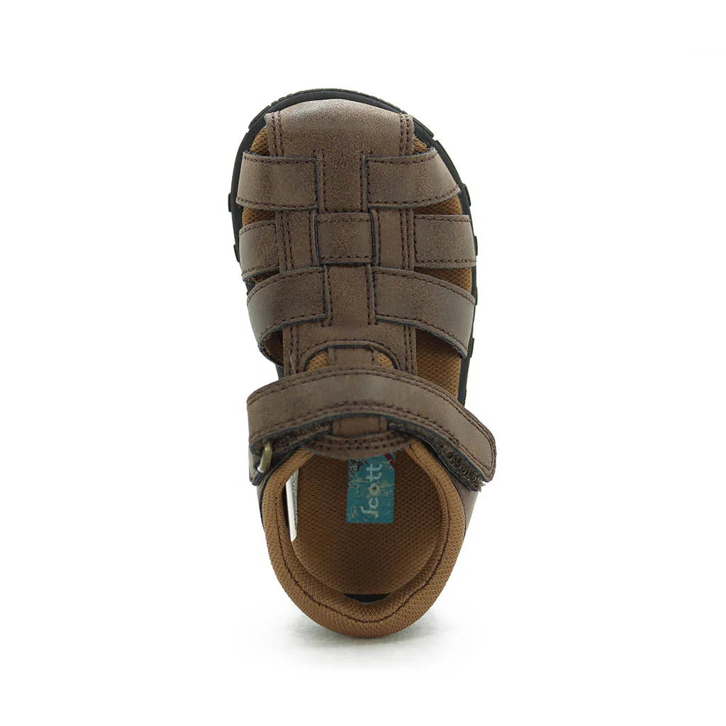 Scott David Felix Sandals Brown Walker Toddler Boys - Kids Shoes