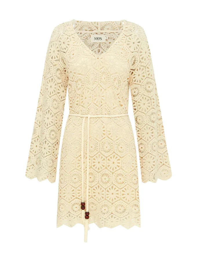 Talia Mini Kaftan Dress Ivory