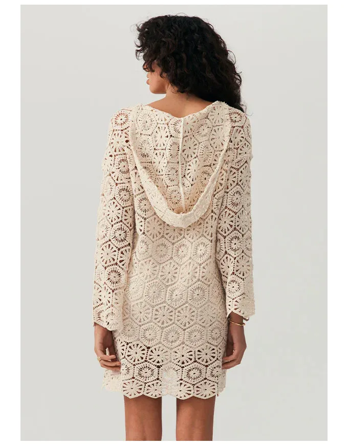 Talia Mini Kaftan Dress Ivory